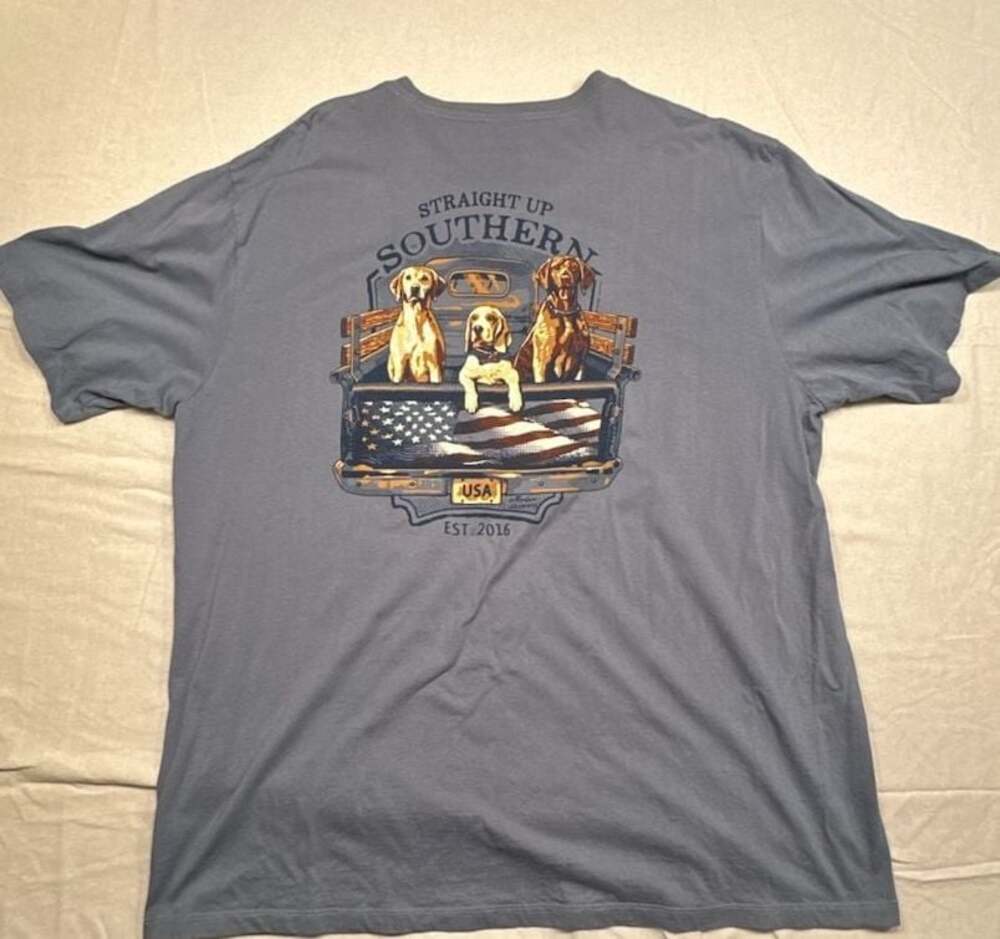 Straight Up Southern USA Truck Dogs Pocket T-Shirt